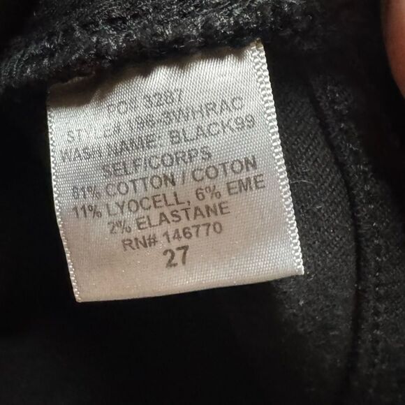 Re/Done | High Rise‎ Crop Button Fly Black Jeans - Picture 11 of 13